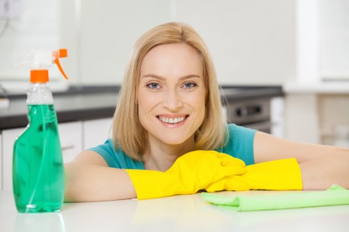 Deep cleaning tiled flooring in a Highbury kitchen area