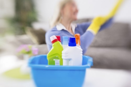 Cleaning windows and frames after building work in Highbury