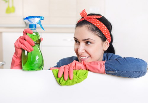 Deep cleaning treatment for commercial carpet tiles in Highbury